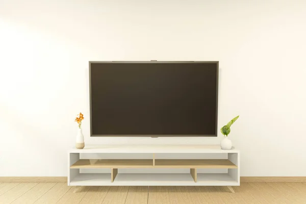 Skåp Tropiskt Tomt Rum Japanska Zen Stil Minimal Design Rendering — Stockfoto