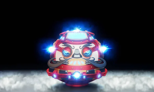 Daruma Robot Muñecas Diseño Japonés Renderizado —  Fotos de Stock