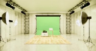 Stüdyo - Beyaz Ekranlı Modern Film Stüdyosu. 3B görüntüleme
