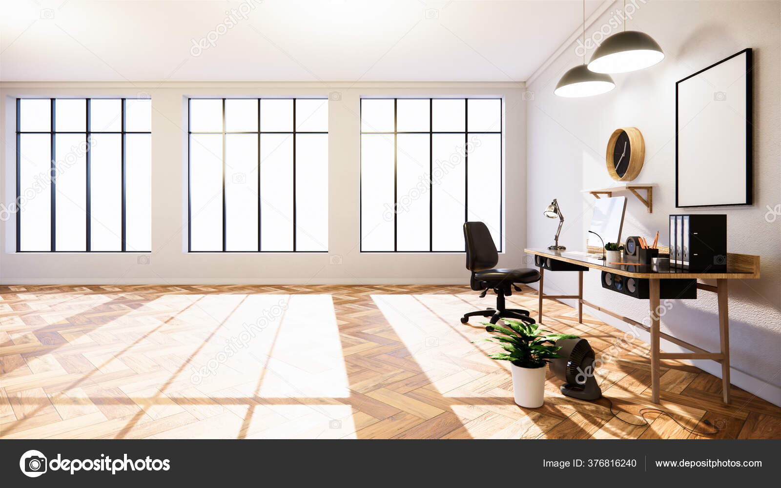 Empty Salón Ladrillo Blanco Pared Estilo Loft Diseño Interior