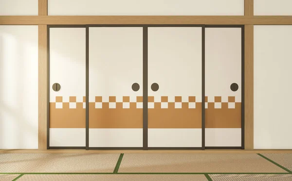 Tropische Stijl Kamer Interieur Lege Kamer Japanse Stijl Weergave — Stockfoto