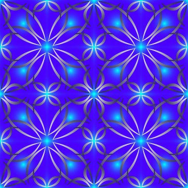 Toplam arkaplanda farklı renklerin kusursuz ve sonsuz tekrarlanan parlak süslemesi