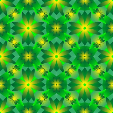 Toplam arkaplanda farklı renklerin kusursuz ve sonsuz tekrarlanan parlak süslemesi