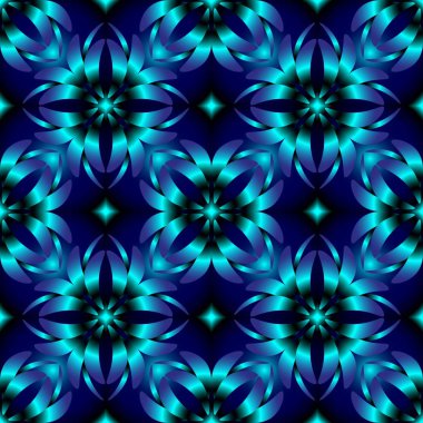 Toplam arkaplanda farklı renklerin kusursuz ve sonsuz tekrarlanan parlak süslemesi