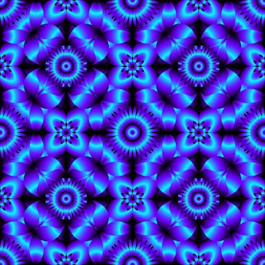 Toplam arkaplanda farklı renklerin kusursuz ve sonsuz tekrarlanan parlak süslemesi