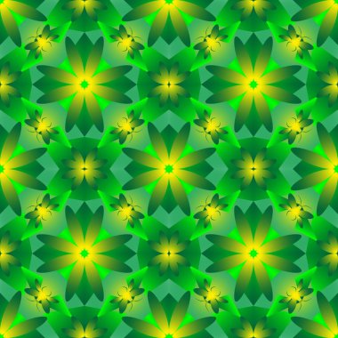 Toplam arkaplanda farklı renklerin kusursuz ve sonsuz tekrarlanan parlak süslemesi