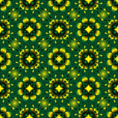 Toplam arkaplanda farklı renklerin kusursuz ve sonsuz tekrarlanan parlak süslemesi