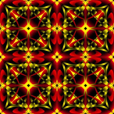 Toplam arkaplanda farklı renklerin kusursuz ve sonsuz tekrarlanan parlak süslemesi