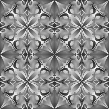 Kusursuz, sonu gelmeyen siyah beyaz süslemeler.