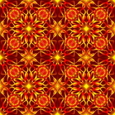 Toplam arkaplanda farklı renklerin kusursuz ve sonsuz tekrarlanan parlak süslemesi