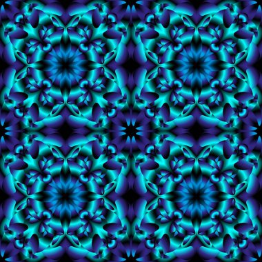 Toplam arkaplanda farklı renklerin kusursuz ve sonsuz tekrarlanan parlak süslemesi