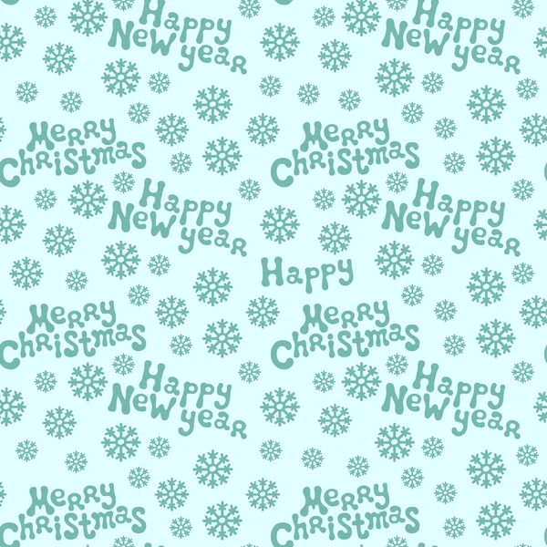 Merry Christmas and Happy New Year 2017. Christmas season hand drawn seamless pattern. Vector illustration. Doodle style. Decorations. Winter holiday backgrounds for design. Snowflakes, Santa. Blue — Stock Vector