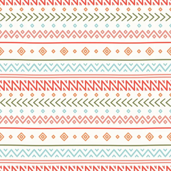 Tribal handen ritade linjen geometriska mexikanska etniska sömlösa mönster. Gränsen. Omslagspapper. Klippbok. Doodles. Vintage plattsättning. Handgjorda infödda vektorillustration. Aztec bakgrund. Bläck grafisk textur — Stock vektor