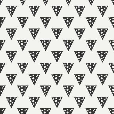 Üçgen ile geometrik çizgi tek renkli soyut hipster seamless modeli. Kağıt ambalaj. Scrapbook kağıt. Döşeme. Vektör çizim. Arka plan. Tasarım, duvar kağıdı için grafik doku.