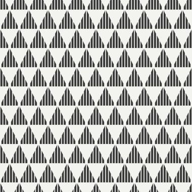 Üçgen ile geometrik çizgi tek renkli soyut hipster seamless modeli. Kağıt ambalaj. Scrapbook kağıt. Döşeme. Vektör çizim. Arka plan. Tasarım, duvar kağıdı için grafik doku.