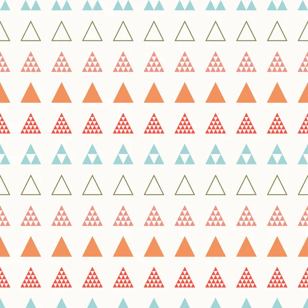 Ligne géométrique couleur abstraite hipster motif sans couture avec triangle. Du papier d'emballage. Scrapbook. Une empreinte. Illustration vectorielle. Contexte. Texture graphique pour votre papier peint design. Rouge, bleu, vert — Image vectorielle