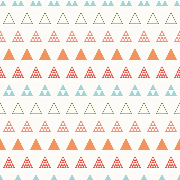 Ligne géométrique couleur abstraite hipster motif sans couture avec triangle. Du papier d'emballage. Scrapbook. Une empreinte. Illustration vectorielle. Contexte. Texture graphique pour votre papier peint design. Rouge, bleu, vert — Image vectorielle