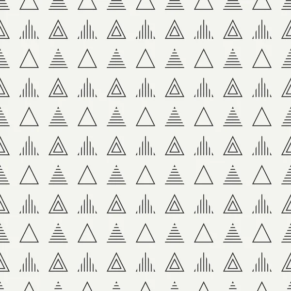 Geometrische Linie monochrom abstrakte Hipster nahtlose Muster mit Dreieck. Geschenkpapier. Sammelalbum. Druck. Vektorillustration. Hintergrund. grafische Textur für Ihr Design, Tapete. — Stockvektor