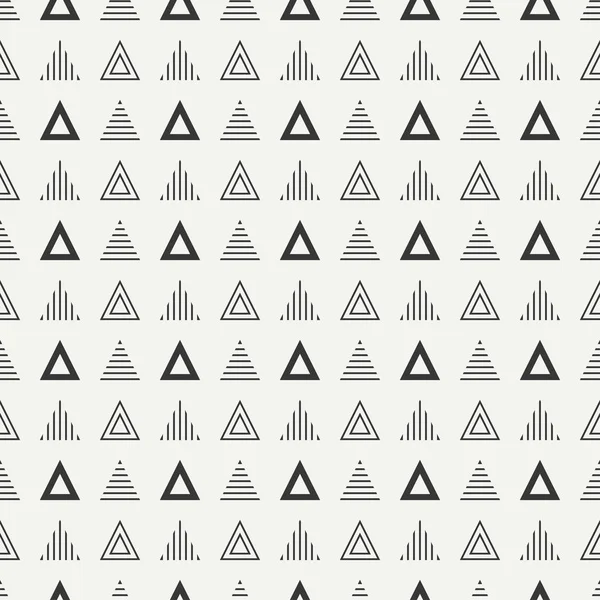 Geometrische Linie monochrom abstrakte Hipster nahtlose Muster mit Dreieck. Geschenkpapier. Sammelalbum. Druck. Vektorillustration. Hintergrund. grafische Textur für Ihr Design, Tapete. — Stockvektor