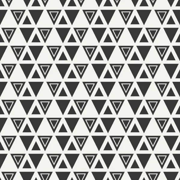 Geometric line monochrome abstract hipster seamless pattern with triangle. Wrapping paper. Scrapbook. Print. Vector illustration. Linear background. Graphic texture for your design, wallpaper. — Stock Vector