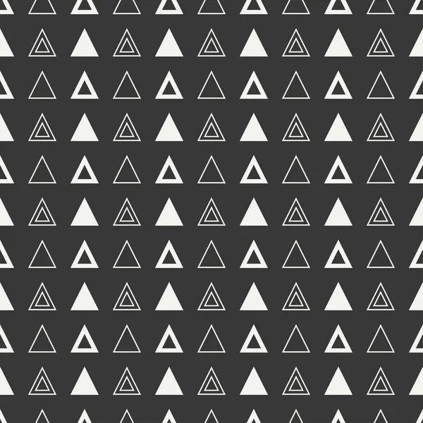 Geometrische Linie monochrom abstrakte Hipster nahtlose Muster mit Dreieck. Geschenkpapier. Sammelalbum. Druck. Vektorillustration. Hintergrund. grafische Textur für Ihr Design, Tapete. — Stockvektor