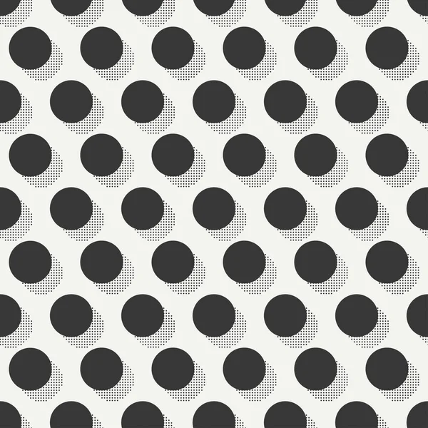 Linee geometriche retrò memphis forme senza soluzione di continuità. Moda hipster 80-90. Texture astratte mischiate. Bianco e nero. Cerchio, cerchio, punto. Stile Memphis per la stampa, sito web, design, poster . — Vettoriale Stock