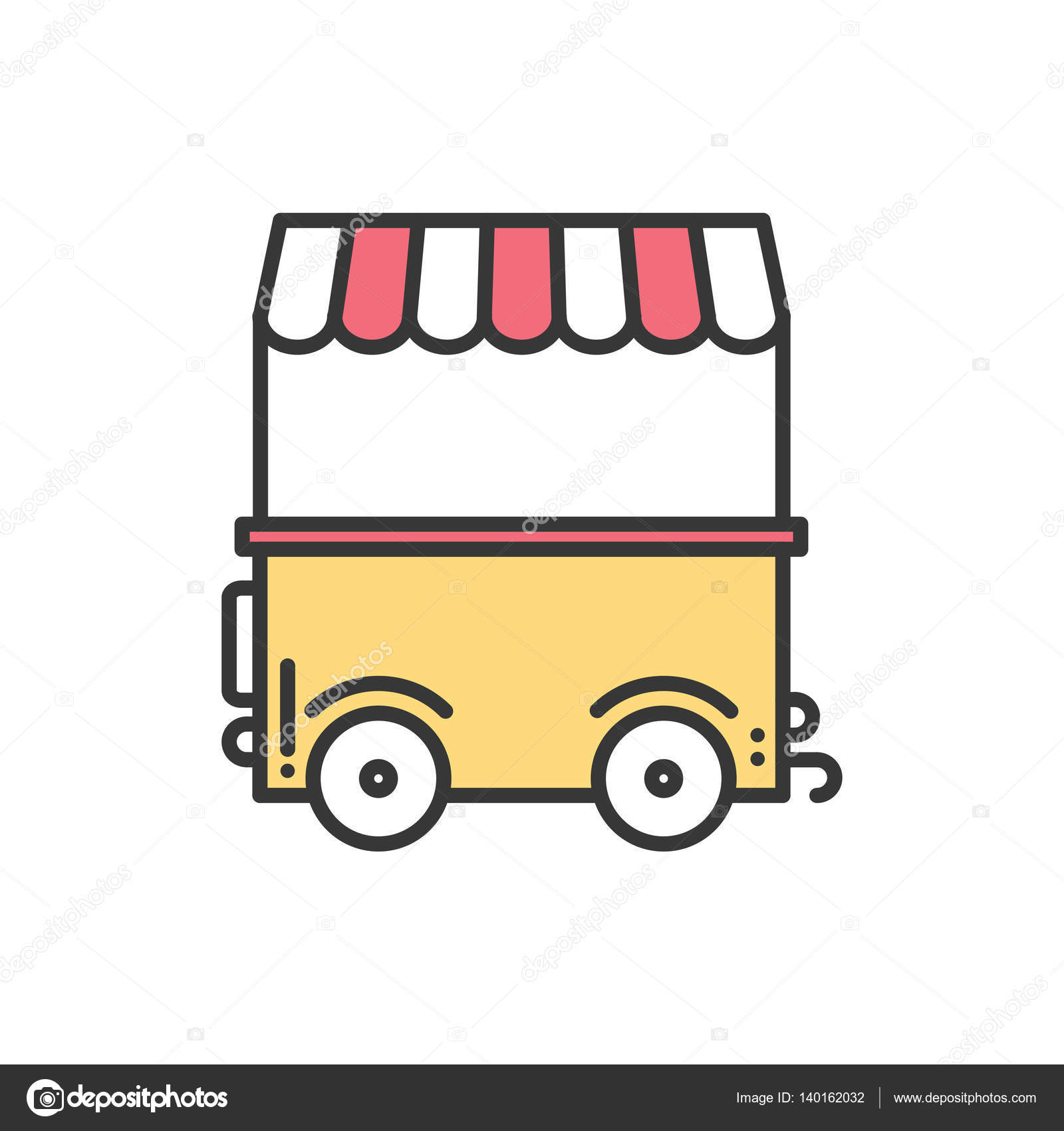 Food Truck Line Icon Food Truck Line Icon