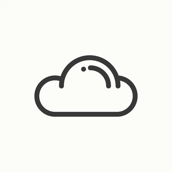 Cloud, sky, heaven, line simple icon. Weather symbols. Meteorology. Forecast design element. Template for mobile app, web and widgets. Vector linear icon. Isolated illustration. Flat sign. Logo. — Stock Vector