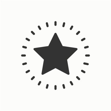 Yıldız satırı anahat simgesi. En iyi seçim, favori işareti, derecelendirme sembolü. Trendy izole düz stil. Vektör basit doğrusal tasarımı. Resimde. İnce öğesi.