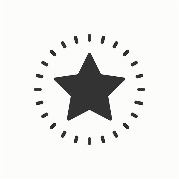 Star line outline icon. Best choice, favorite sign, rating symbol. Trendy isolated flat style. Vector simple linear design. Illustration. Thin element.