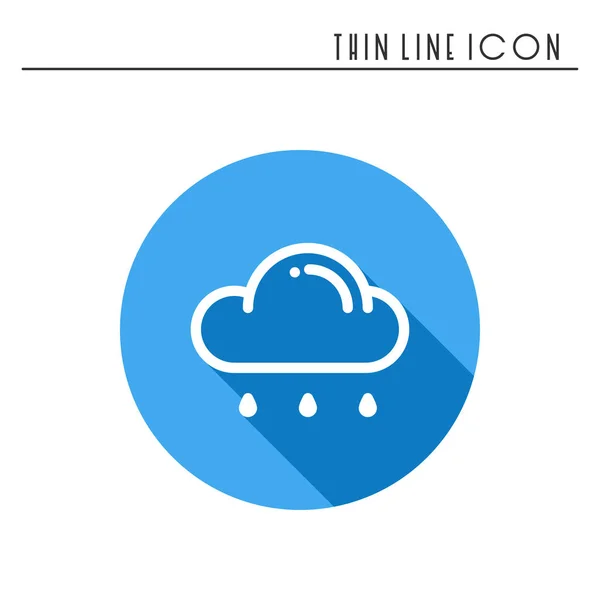 Cloud, sky, rain, line simple icon. Weather symbols. Meteorology. Forecast design element. Template for mobile app, web and widgets. Vector linear icon. Isolated illustration. Flat sign. Logo. — Stock Vector