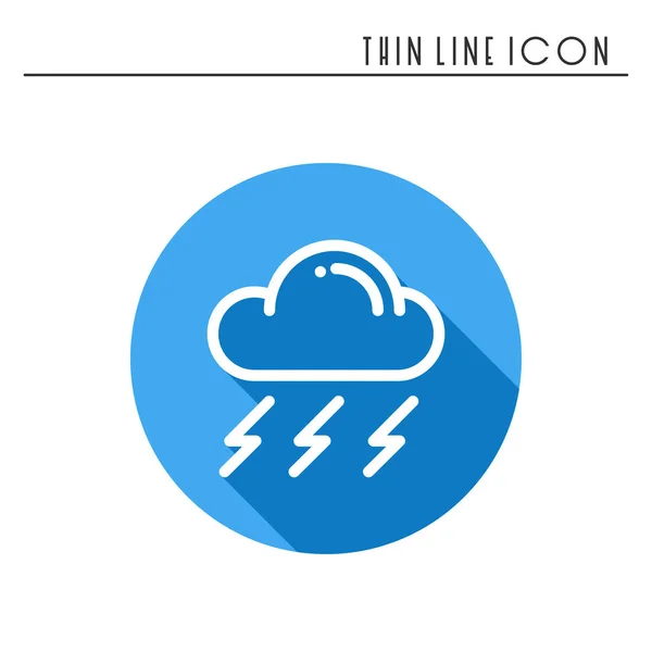 Cloud, sky, rain, storm line simple icon. Weather symbols. Meteorology. Forecast design element. Template for mobile app, web and widgets. Vector linear icon. Isolated illustration. Flat sign. Logo. — Stock Vector