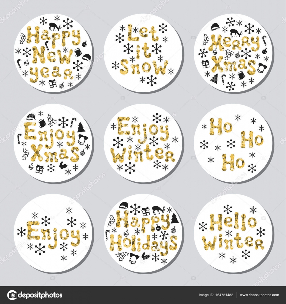 christmas new year golden gift round stickers labels xmas set hand drawn glitter decorative element collection of shiny holiday christmas stickers - Decorative Christmas Labels christmas new year golden gift round stickers labels xmas set hand drawn glitter decorative element collection of shiny holiday christmas stickers - Decorative Christmas Labels
