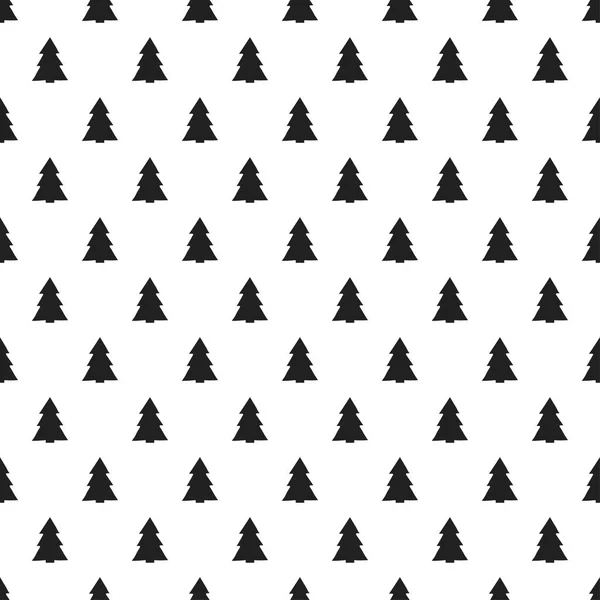 Christmas New Year seamless pattern with christmas tree. Holiday background. Christmas tree. Xmas winter trendy doodle decoration. Festive texture. Hand drawn vector illustration. Wrapping gift paper. — Stock Vector