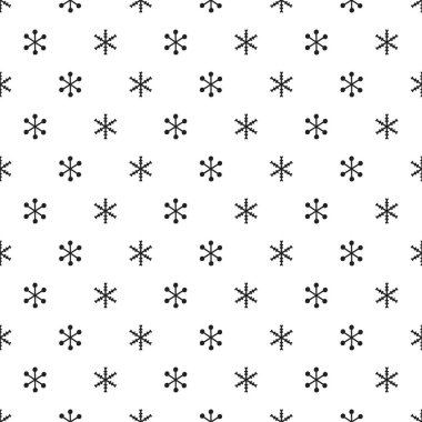 Noel Yılbaşı kar taneleri ile seamless modeli. Tatil arka plan. Kar taneleri. Xmas Kış moda dekorasyon. Festival doku. El vektör çizim çekilmiş. Kar desen. Hediye kağıt ambalaj.