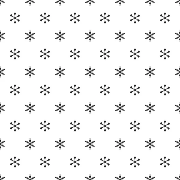 Noël Nouvel An patron sans couture avec des flocons de neige. Fond de vacances. Des flocons de neige. Décoration tendance d'hiver de Noël. Texture festive. Illustration vectorielle dessinée main. Motif de neige. Emballage papier cadeau . — Image vectorielle