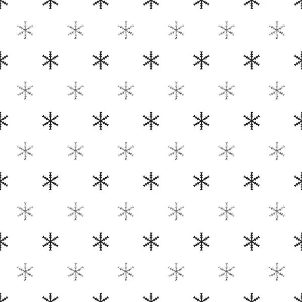 Christmas New Year seamless pattern with snowflakes. Holiday background. Silver snowflakes. Xmas winter decoration. Silver texture. Hand drawn vector illustration. Snow pattern. Wrapping gift paper. — Stock Vector