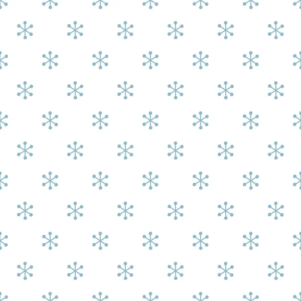 Natal padrão sem costura Ano Novo com flocos de neve. Fundo de férias. Flocos de neve. Xmas inverno decoração azul. Textura festiva. Ilustração vetorial desenhada à mão. Padrão de neve. Papel presente de embrulho . —  Vetores de Stock
