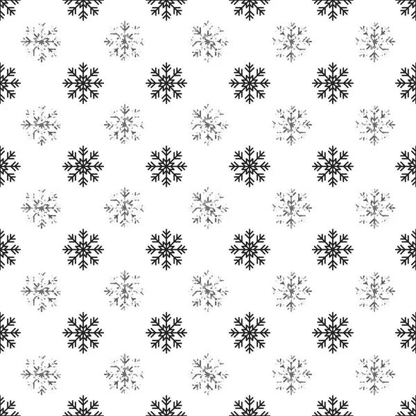 Weihnachten Neujahr nahtlose Muster mit Schneeflocken. Ferienhintergrund. Silberne Schneeflocken. Weihnachtsdekoration. Silber Textur. handgezeichnete Vektorillustration. Schneematsch. Geschenkpapier einwickeln. — Stockvektor