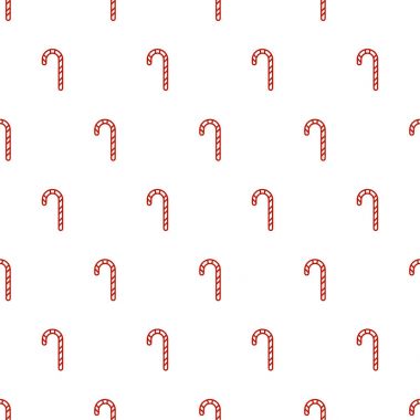 Yılbaşı yeni yıl şeker kamışı ile seamless modeli. Tatil arka plan. Şeker kamışı tatlı. Xmas Kış moda dekorasyon. Festival doku. Çizgi vektör çizim. Hediye kağıt ambalaj.