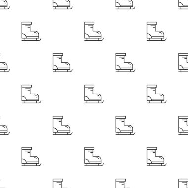 Artistik paten ile Seamless modeli. Arka plan. Kış moda dekorasyon. İnce doku. Çizgi vektör çizim. Hediye kağıt ambalaj.