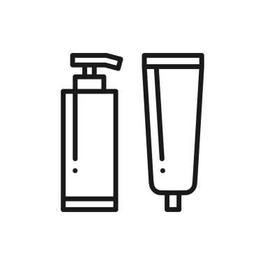 Krem jel losyon satırı simgesi. Kozmetik kavanoz. Güzellik ürünü.