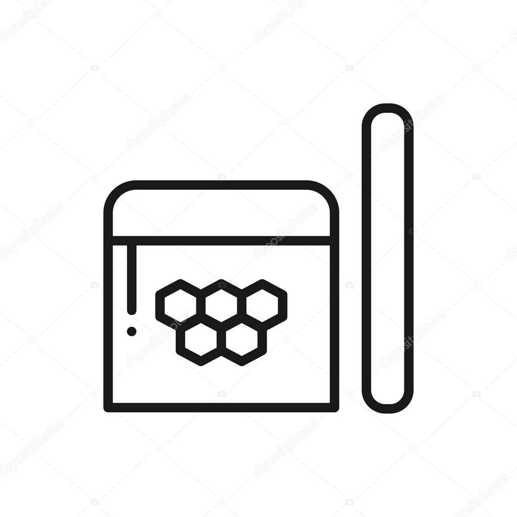 Waxing line icon. Hair removal method. Wax stick