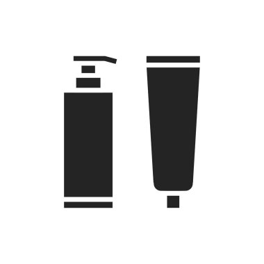 Krem jel losyon siluet simge. Kozmetik kavanoz. Güzellik ürünü.