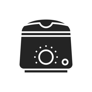 Balmumu ısıtıcı sıcak siluet simge. Parafin güzellik. Saç kaldırma yöntemi. Ağda.