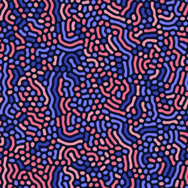 Yuvarlak çizgileri olan organik bir arka plan. Difüzyon reaksiyonu kusursuz. Biyolojik şekilli doğrusal tasarım. Soyut vektör illüstrasyonu.