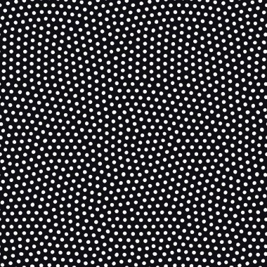 Küçük siyah daireleri olan kusursuz bir desen. Minimalist noktalar. Siyah ve beyaz vektör dokusu.