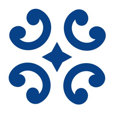 Meksika Talavera fayans deseni. Puebla 'dan klasik mavi ve beyaz süslemeler. Geometrik seramik fayans. Meksika 'dan halk sanatı tasarımı.