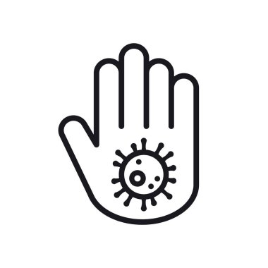 Coronavirus kavramını durdur. Tehlikeli hücre COVID-19 ile el..