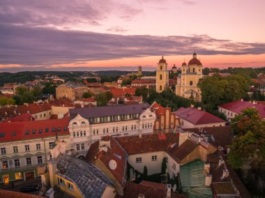 Vilnius, Litvanya: eski şehir'deki hava Üstten Görünüm